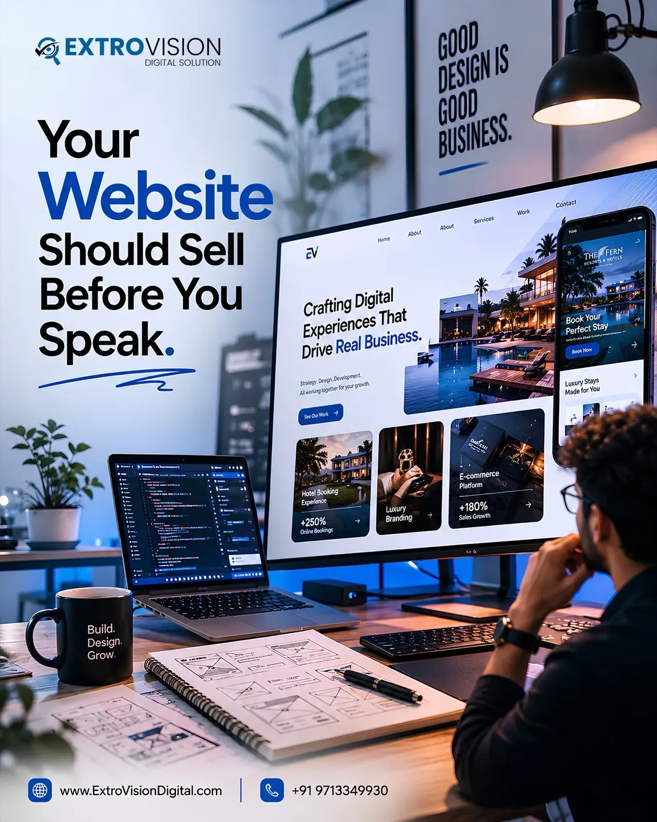 Branding and design creative direction workspace