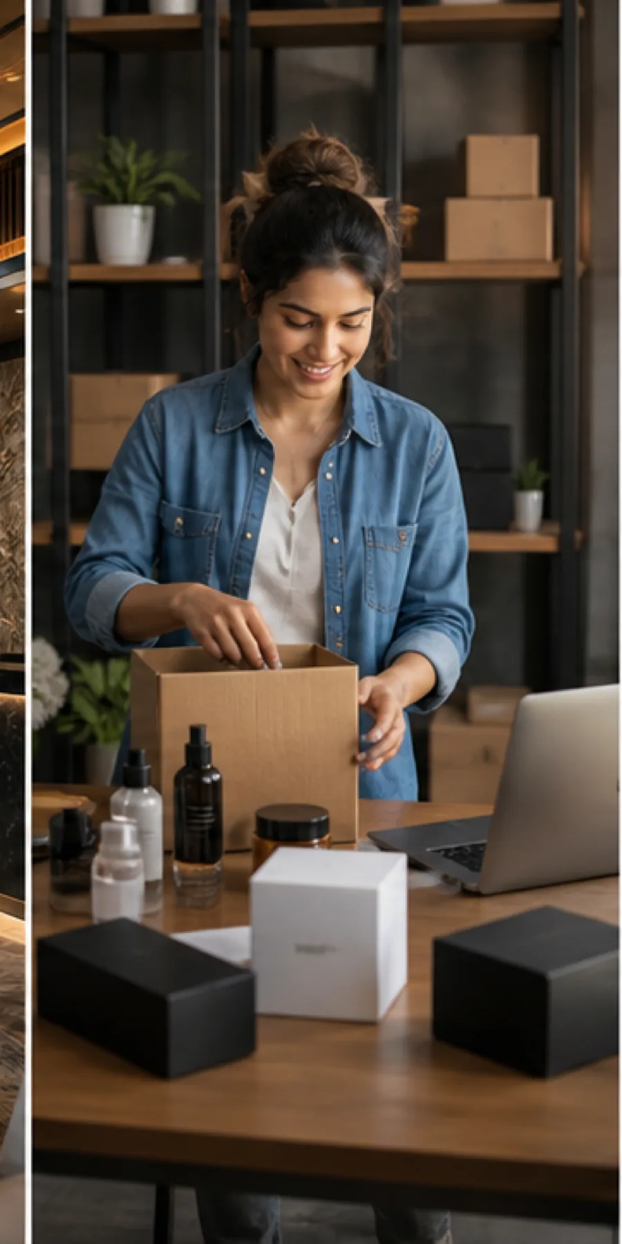 Ecommerce product packing and D2C brand workspace
