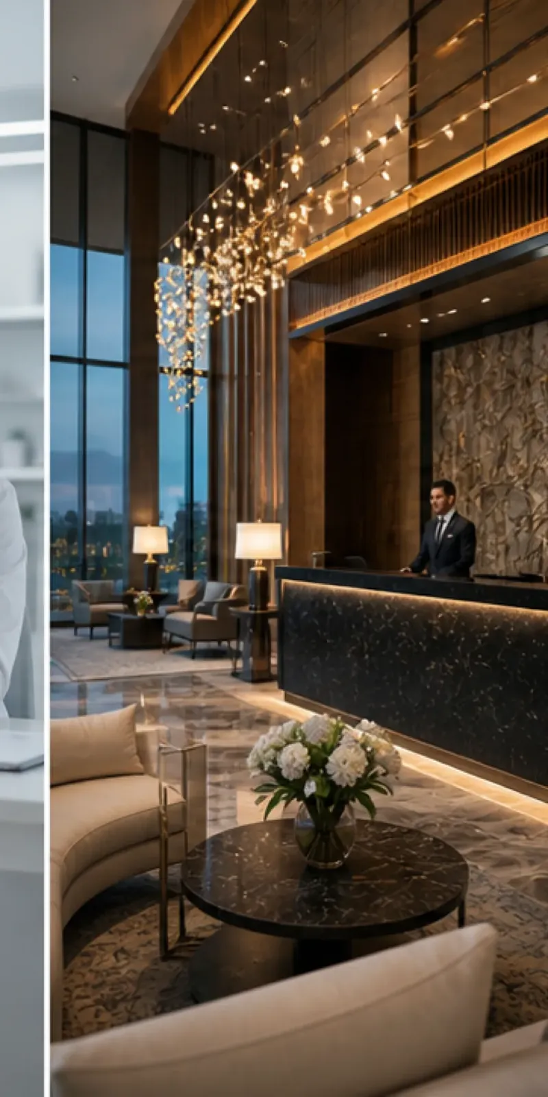 Luxury hotel and hospitality environment