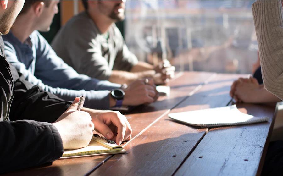 A team planning digital marketing strategy together